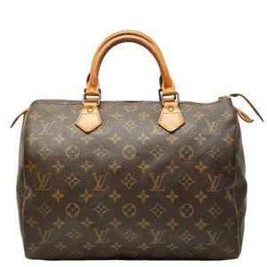 Louis Vuitton Monogram Speedy 30 Handbag Mini Boston Bag M41526 Brown PVC